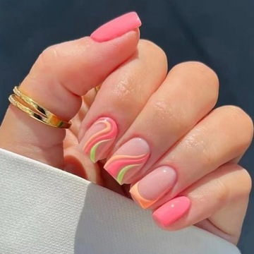 Nails Company Miękkie TIPSY do paznokci KWADRATOWE square 240 sztuk zestaw