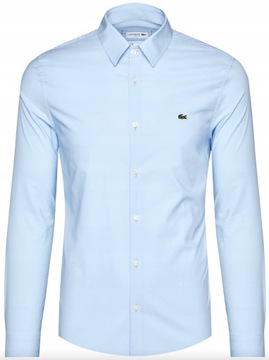 1 KOSZULA LACOSTE PREMIUM SLIM FIT BŁĘKITNA ROZ 40 - M