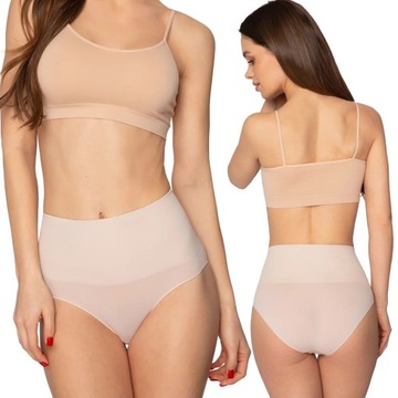 GATTA PANTY CORRECT majtki z wysokim stanem WYSZCZUPLAJĄCE - L