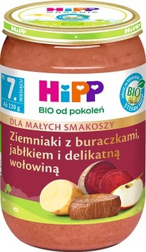 HIPP Ziemniaki z buraczkami, jabłkiem i wołowiną