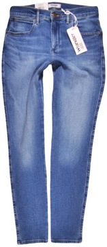 WRANGLER spodnie REGULAR blue jeans SKINNY _ W29 L30