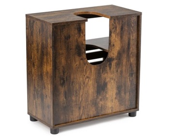 Массивный шкаф-полка под умывальник ЛОФТ