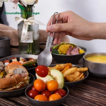 Стиль с палочками для еды Складной набор столовых приборов из титана