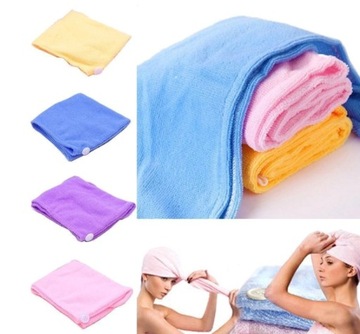 RĘCZNIK NA GŁOWĘ TURBAN MIKROFIBRA RÓŻOWY