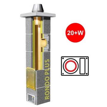 Komin Schiedel Rondo Plus 20+W 4m