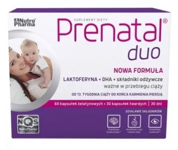 3x Prenatal DUO 30tabl.(+60kaps.) NA 3 MIESIĄCE