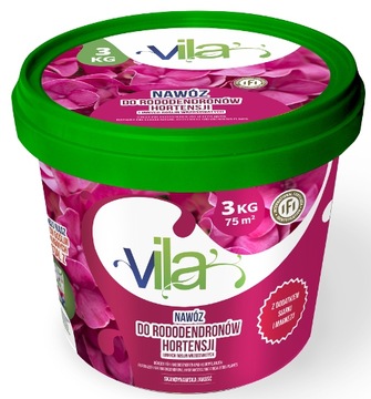 Nawóz Vila granulat 3kg 3l do rododendronów hortensji i roślin wrzosowatych