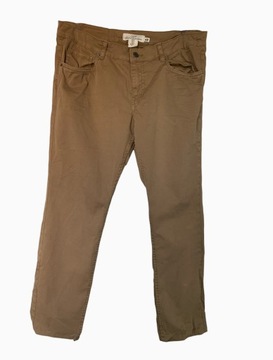 H&M H&M+ Skinny Bawełniane Dżinsy Spodnie jeansowe damskie camel 44 XXL 2XL