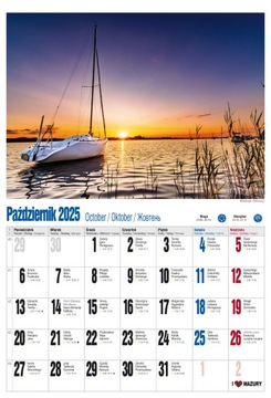 КАЛЕНДАРЬ 2025 А3 СТЕНА 13 ДОСОК ПОЛЬСКИЙ КЛИМАТ ВИДЫ ПОЛЬСКАЯ ПРИРОДА