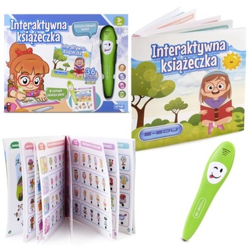 INTERAKTYWNA KSIĄŻECZKA E-EDU MÓWIĄCE PIÓRO DŁUGOPIS