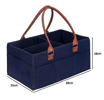 ORGANIZER NA PIELUSZKI KOSMETYKI ZABAWKI PODRÓŻNY TORBA FILCOWA SEGREGATOR