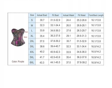 Корсет для похудения Body Shaping Corset Stylish Sexy Gothic+String M