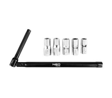 KLUCZ DO ARMATURY ŁAMANY - 5 NASADEK 02-446 NEO TOOLS
