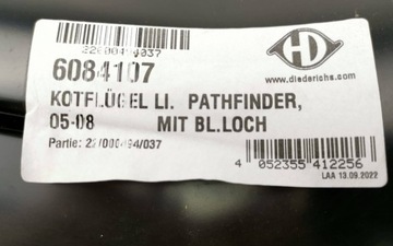 BLATNÍK LEVÝ PŘEDNÍ NISSAN PATHFINDER III NP300