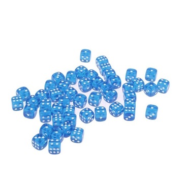 100 кубиков D6, многогранные, акриловые, для настольной настольной игры DND RPG, синий, оранжевый
