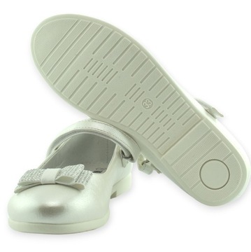 WOJTYŁKO 5B22018B БАЛЕТНЫЕ ТУФЛИ ДЛЯ ДЕВОЧЕК ТУФЛИ ДЛЯ ПРИЧАСТИЯ БЕЛЫЕ Размер 36