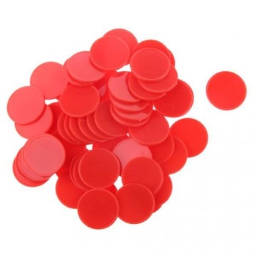 100x plastikowe żetony do gry w pokera w kasynie