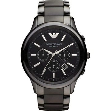 Zegarek Męski Emporio Armani Renato AR1451 Czarna bransoleta Data + BOX