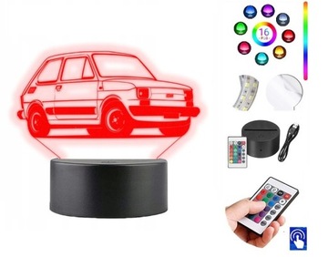 Ночник Maluch Fiat 126p 16 цветов LED PLEXIDO