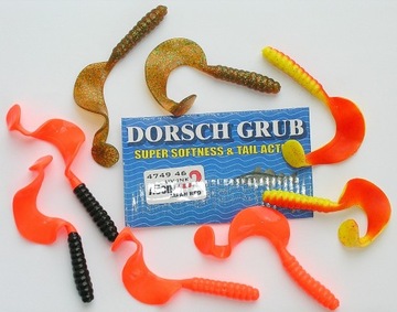 8 x RIPPERO - TWISTER 7,5cm UV DORSCH GRUB SPRO