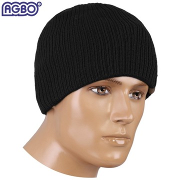 CZAPKA ZIMOWA MĘSKA DAMSKA wełna MERINO Uniwersalna POLSKI PRODUKT CZARNA