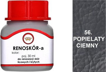 POPIELATY CIEMNY 56 CIEMNO SZARA FARBA RENOSKÓR LAKIER DO SKÓRY LICA WILBRA