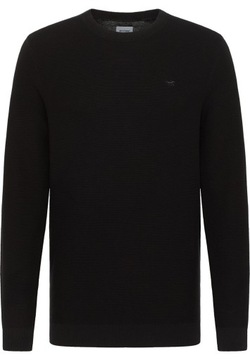 Мужской свитер Mustang Emil C Basic, черный хлопок, размер М