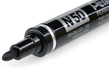 ПЕРМАНЕНТНЫЙ МАРКЕР Pentel N850 КРУГЛЫЙ ЧЕРНЫЙ