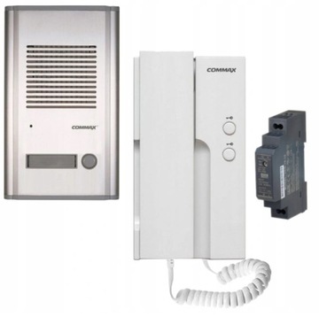DOMOFON 1 RODZINNY COMMAX DR-201A DP-2HPR(DC) brama furtka 12V DC HDR-15-12