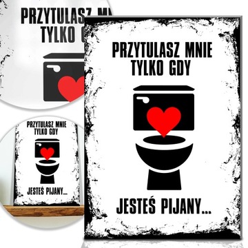 Śmieszna TABLICZKA WC Do TOALETY Śmieszne WZORY