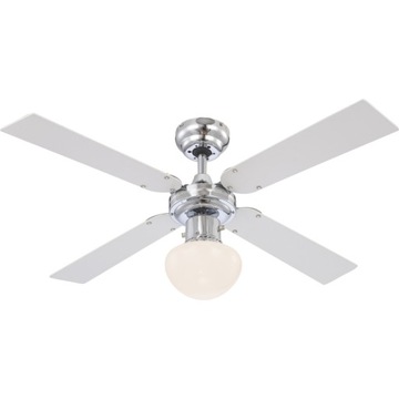 LAMPA ŻYRANDOL Z WENTYLATOREM WIATRAK SUFITOWY 1PŁ