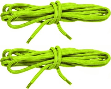 G12-54 NEON GREEN SPORTOWE OKRĄGŁE SZNURÓWKI 75 cm