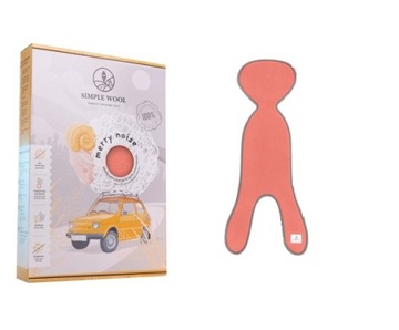 Wkładka termoaktywna SIMPLE WOOL G0 BRZOSKWINIA 2024 do fotelika 0-13kg
