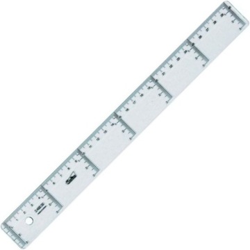 LINIJKA PRZEZROCZYSTA 30CM SAFTA DO SZKOŁY BIURA