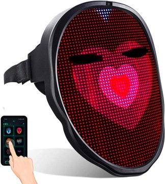 Maska Led z programowaniem Bluetooth i zmiany