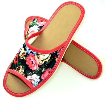 KAPCIE PANTOFLE KLAPKI DOMOWE DAMSKIE CIAPY r. 39 - 24,5 cm