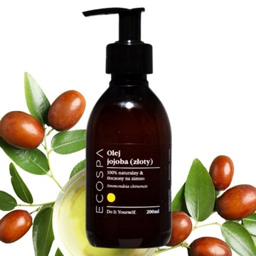 NATURALNY OLEJ JOJOBA ZIMNOTŁOCZONY DO MASAŻU CIAŁA REGENERACJ 200ML ECOSPA
