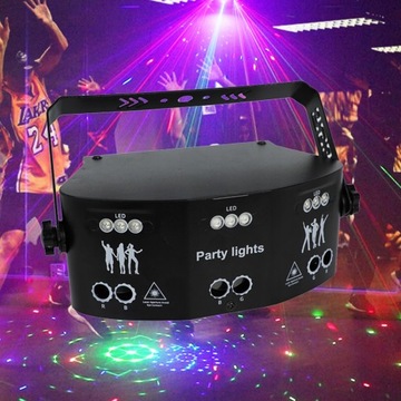 Лазерный свет для сцены мощностью 15 Вт, 11 каналов DMX