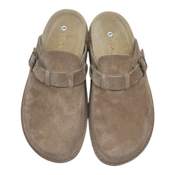 Удобные шлепанцы Traczyk Натуральная кожа бежевая fusbet R.41