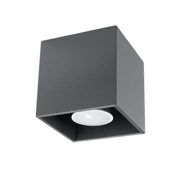 Plafon QUAD Antracyt Lampa Sufitowa Oprawa Kwadrat