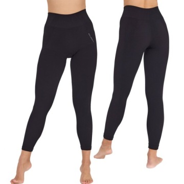 BRUBECK LEGGINSY DAMSKIE CASUAL ACTIVE CZARNY M