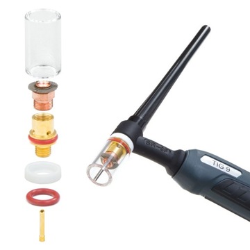 ZESTAW TIG QUARTZ SC Soczewka gazowa SZKLANA 1,6mm
