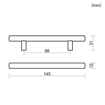 ЧЕРНАЯ МЕБЕЛЬНАЯ РУЧКА ДЛЯ КУХОННОГО ШКАФА