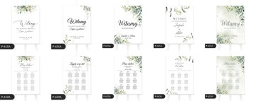 Plakat Powitalny Weselny, Eukaliptus, 50x70