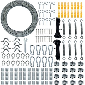 НАБОР КАБЕЛЕЙ 60М, 2 ММ, ТРОС ИЗ НЕРЖАВЕЮЩЕЙ СТАЛИ, ОЦИНКОВАННЫЙ, 153W1, 7x7 Плетение