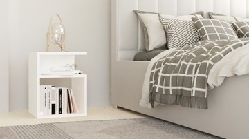 Прикроватная тумбочка 30 см Комод СТОЛ ПОЛКА ДЛЯ МЕБЕЛИ ДЛЯ СПАЛЬНИ МАТОВЫЙ БЕЛЫЙ