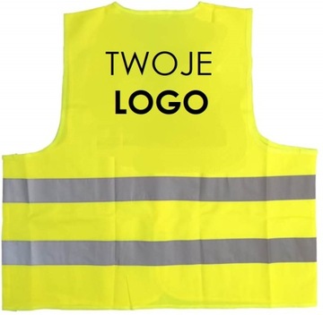 Kamizelka odblaskowa z nadrukiem VEST2 żółta 3XL