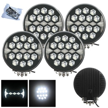 REFLEKTOR DALEKOSIĘŻNY DROGOWY 23 LED z pozycją 12/24V 7480lm 103W 4 SZTUKI