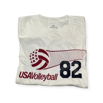 Мужская белая футболка ADIDAS VOLLEYBALL S 82
