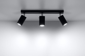 Черный потолочный светильник Ring 3 регулируемая полоса GU10 спот